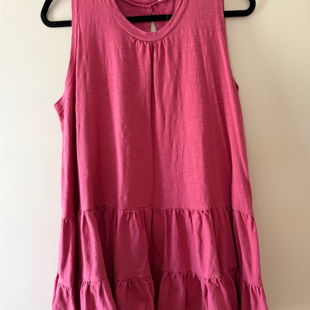 Altar'd State Pink Tiered Sleeveless Dress